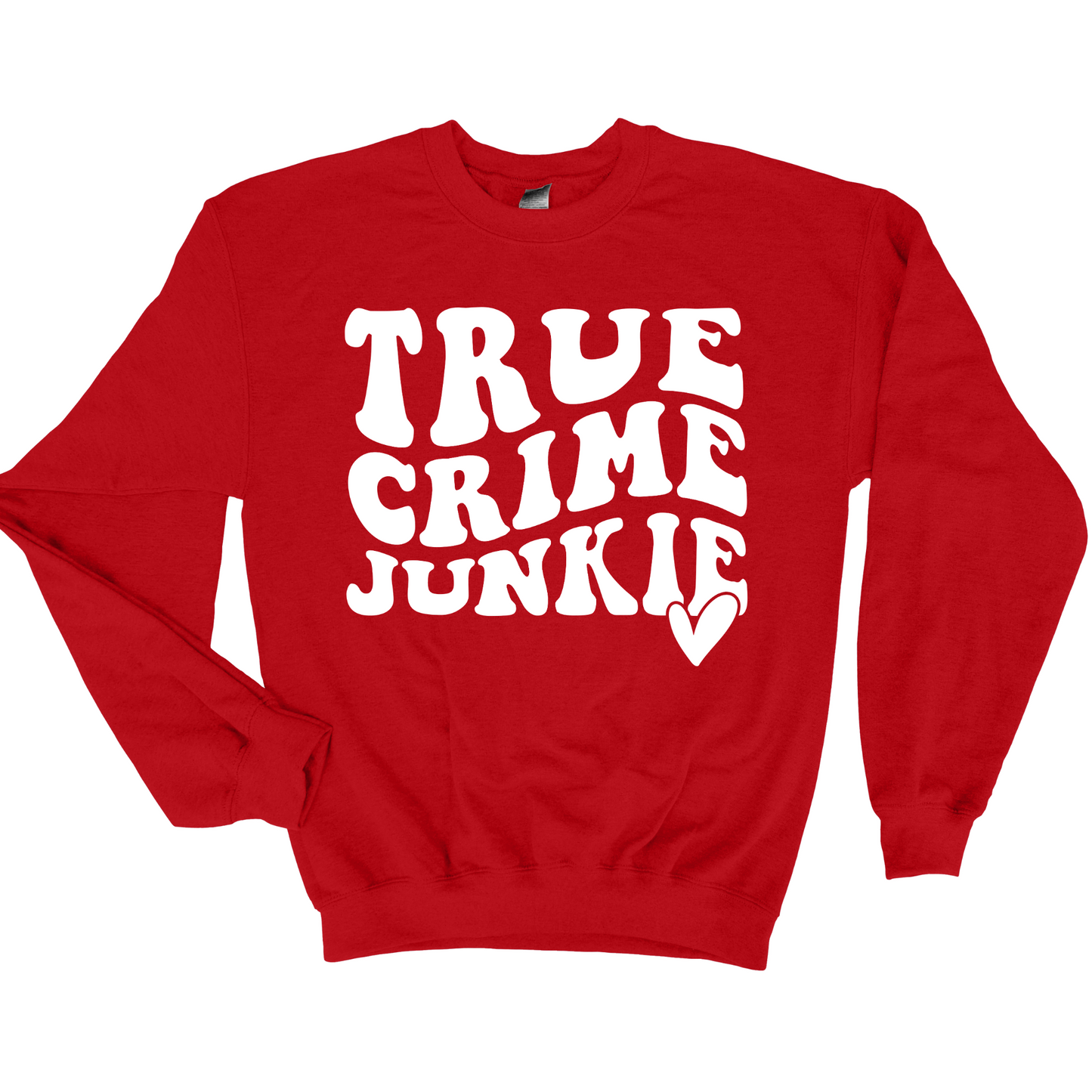 Wholesale True Crime Junkie Graphic Tee - Heather Charcoal Tee